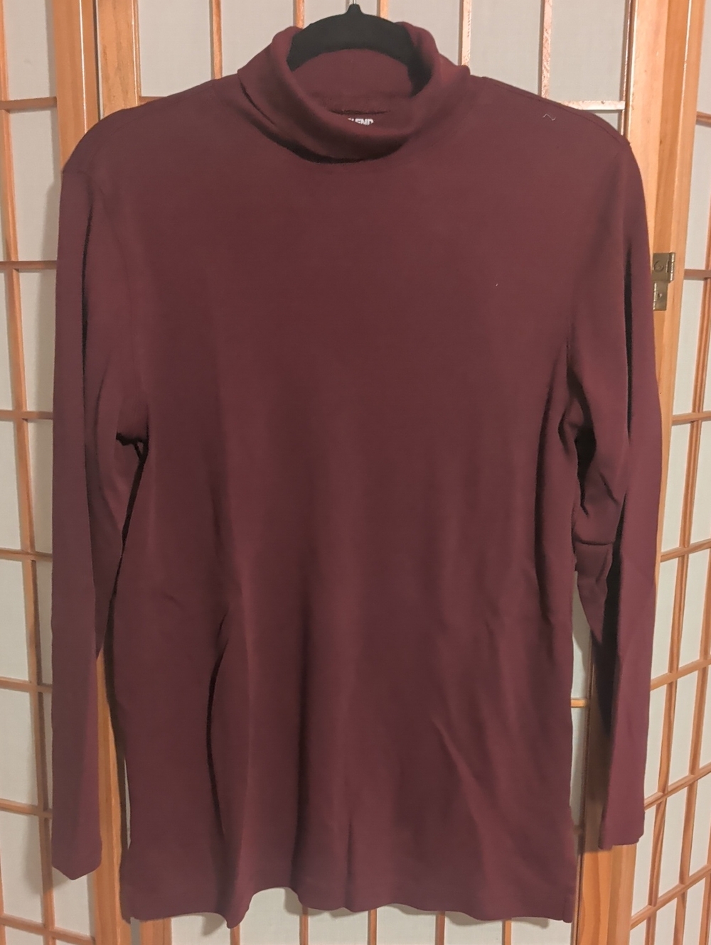 Lands End Women's Maroon Turtleneck